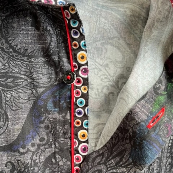 7 Downie St. Men's Large Color Contrast Premium Flip Cuff Button Down Shirt - Picture 9 of 13